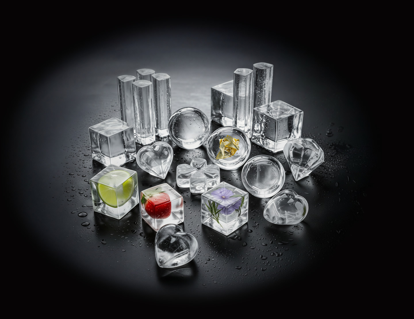 The LXRY ICE Collection - describe different ice cubes
